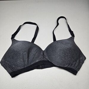 Warners Women Bra 38D Gray T Shirt Wireless Multiway Adjustable Strap